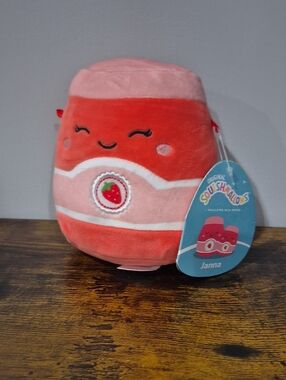 Squishmallows Janna Strawberry Plush - Pink & Coral